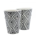 Verre BELDI artisanal en céramique HERMES (X2)